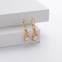 Gold Zirconia Drop Earrings