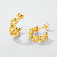 Textured Gold Floral Hoop Earrings