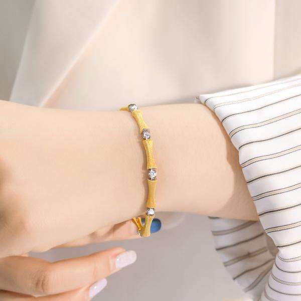 Gold Yellow Cubic Zirconia Tennis Bracelet
