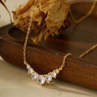 Gold Cubic Zirconia Pendant Necklace