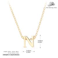 Gold-Finish Letter 'N' Pendant Necklace