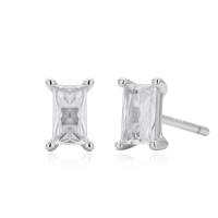 Silver Cubic Zirconia Stud Earrings