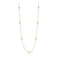 Gold Beaded Station Necklace