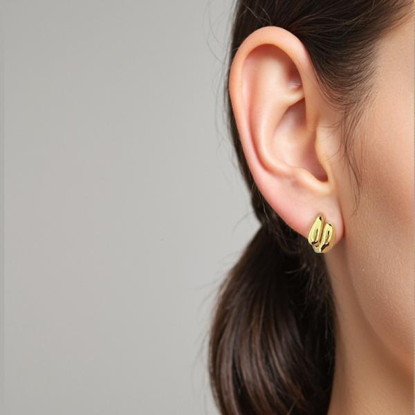 Gold Huggie Earrings