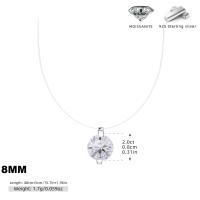 Moissanite Pendant Silver Necklace