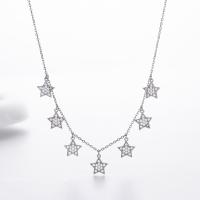 Silver Star Station Necklace