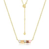 Multicolor Stone Layered Necklace