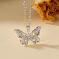 Silver Butterfly Pendant Necklace