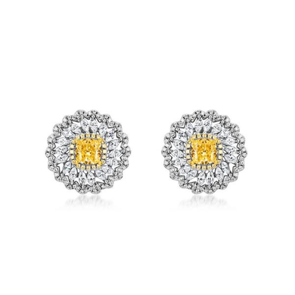 Sterling Silver Halo Stud Earrings