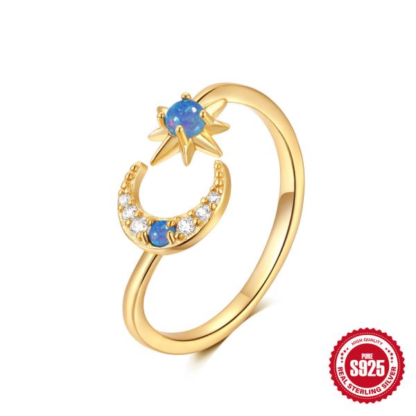 Gold-Plated Celestial Adjustable Ring