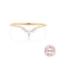 Gold-Finish Opal Delicate Ring