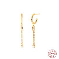 Gold-Plated Crystal Drop Earrings