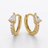 Gold Pear Drop Huggie Earrings