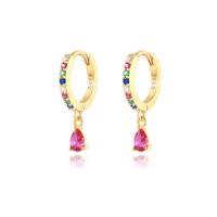 Gold-Plated Multicolor Dangle Earrings