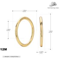 Gold-Plated Medium Hoop Earrings
