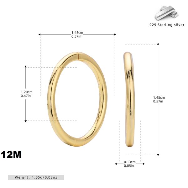 Gold-Plated Medium Hoop Earrings