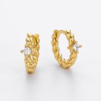 Gold-Plated Twist Hoop Earrings
