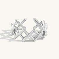Geometric Silver Cuff Bracelet