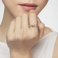 Two-Tone Crossover Band Ring