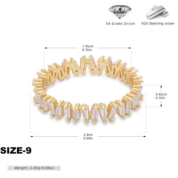 Gold Zircon Eternity Band