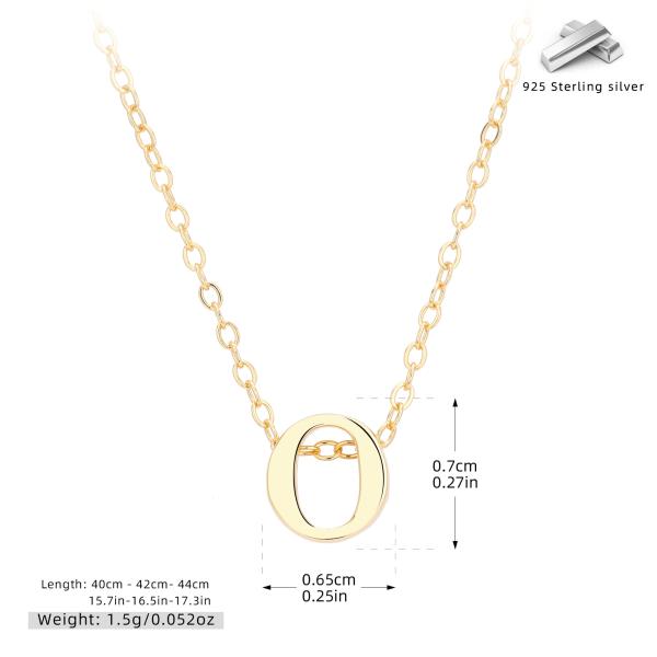 Gold-Finish Letter 'O' Pendant Necklace