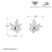 Silver Floral Stud Earrings