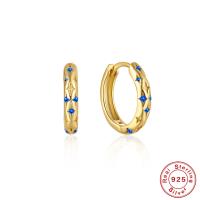 Gold-Plated Star Huggie Hoop Earrings