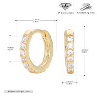 Gold Pavé Huggie Earrings