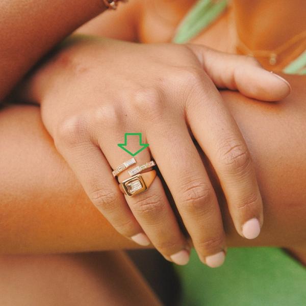 Gold Geometric Band Ring