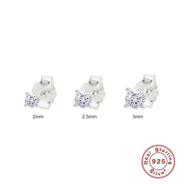 925 Silver Cubic Zirconia Stud Earrings