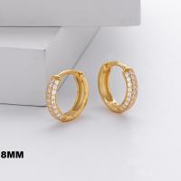 Gold Pavé Huggie Earrings