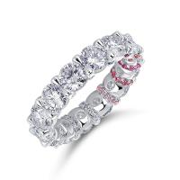 Silver Cubic Zirconia Eternity Band