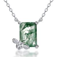 Green Jade Bee Pendant Necklace