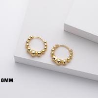 Gold Beaded Hoop Earrings