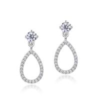 925 Silver Cubic Zirconia Drop Earrings