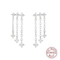 925 Silver Cubic Zirconia Dangle Earrings