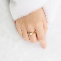 Gold Opal Prong Solitaire Ring