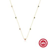 Gold-Finished Multicolor Station Necklace