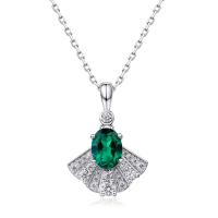 Geometric Green Pendant Necklace