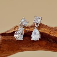 Silver Cubic Zirconia Drop Earrings