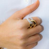 Two-Tone Pavé Statement Ring