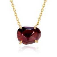 Amber Gold Chain Pendant Necklace