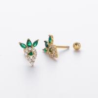Gold-Tone Floral Stud Earrings