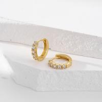 Gold Pavé Huggie Earrings