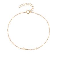 Gold-Plated Cross Chain Bracelet