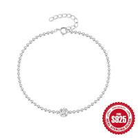 925 Silver Beaded Bracelet with Cubic Zirconia