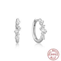 Sterling Silver Cubic Zirconia Huggie Earrings