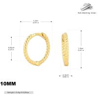 Gold-Tone Twisted Huggie Hoop Earrings