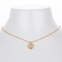 Floral Pendant Gold Necklace