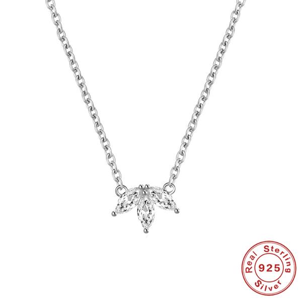 Sterling Silver Floral Pendant Necklace